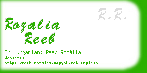 rozalia reeb business card